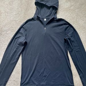 Lululemon Men’s Surge Half Zip Hoodie, long sleeve, size Medium, True Black
